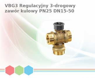 VBG3 Regulacyjny 3-drogowy zawór kulowy, PN25, DN15-50